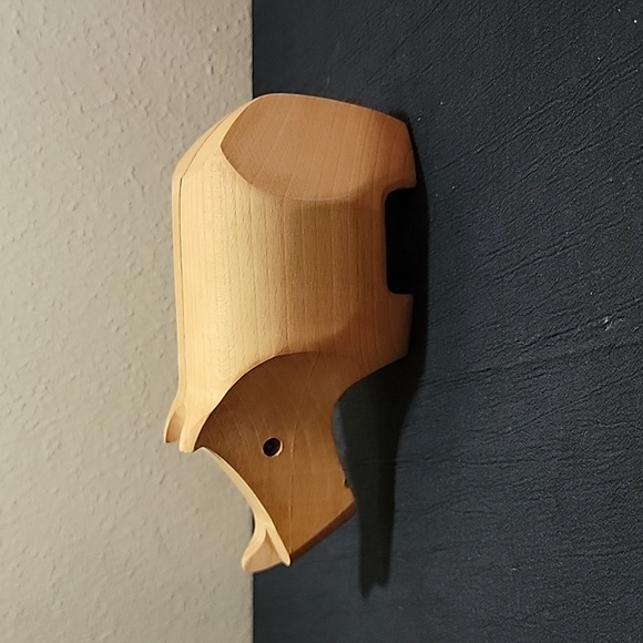 Rare Karl Zahn Areaware Hinged Rhyno Wood Art Trinket Box. - Picture 2 of 7